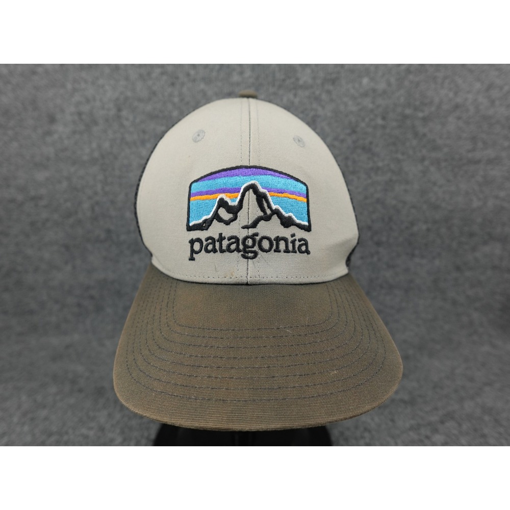 Patagonia P-6 Logo LoPro Trucker‎ Hat Mens Womens OSFA Tan Brown Snapback Cap